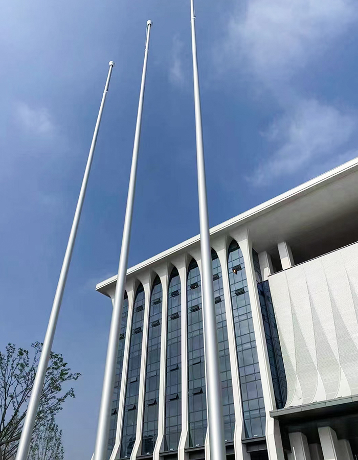 Vandret elektrisk prismærke flagstang af aluminiumslegering