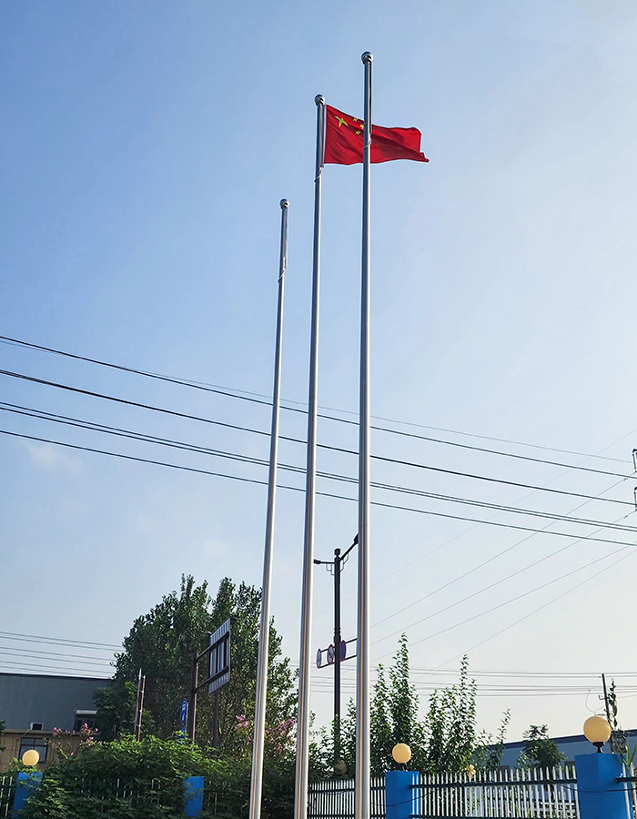 Vandret lodret flagstang i rustfrit stål Vandret lodret flagstang i rustfrit stål