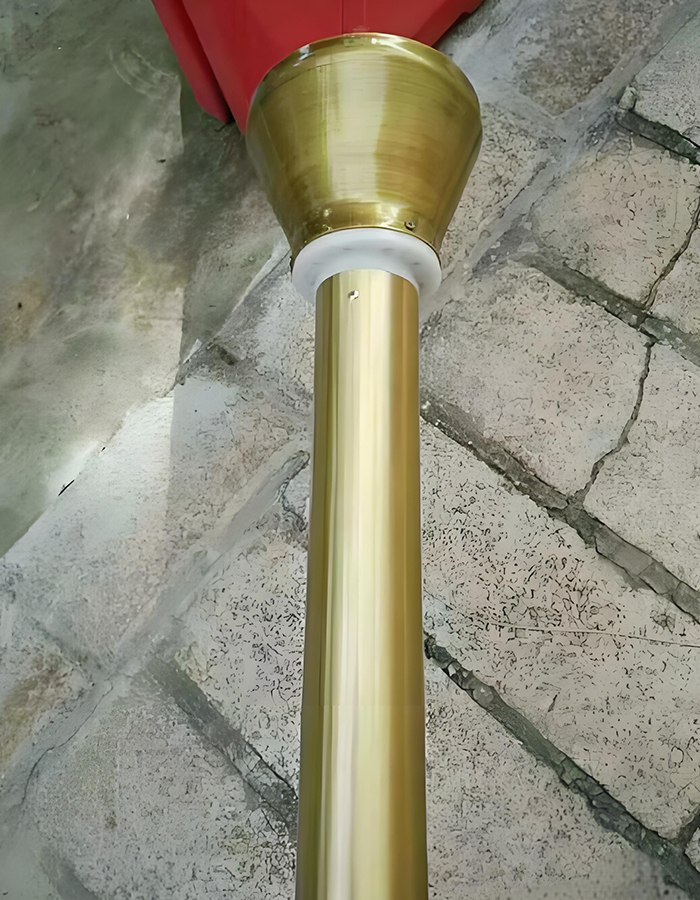Titanium korrosionsbestandig håndsvinget konisk løfteflagstang Titanium korrosionsbestandig håndsvinget konisk løfteflagstang
